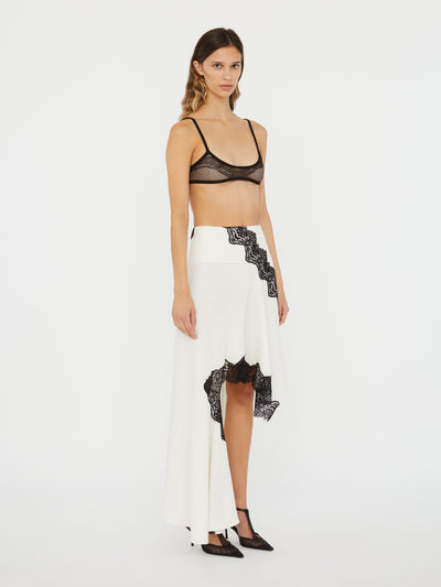 Verner Lace Asymmetric Skirt