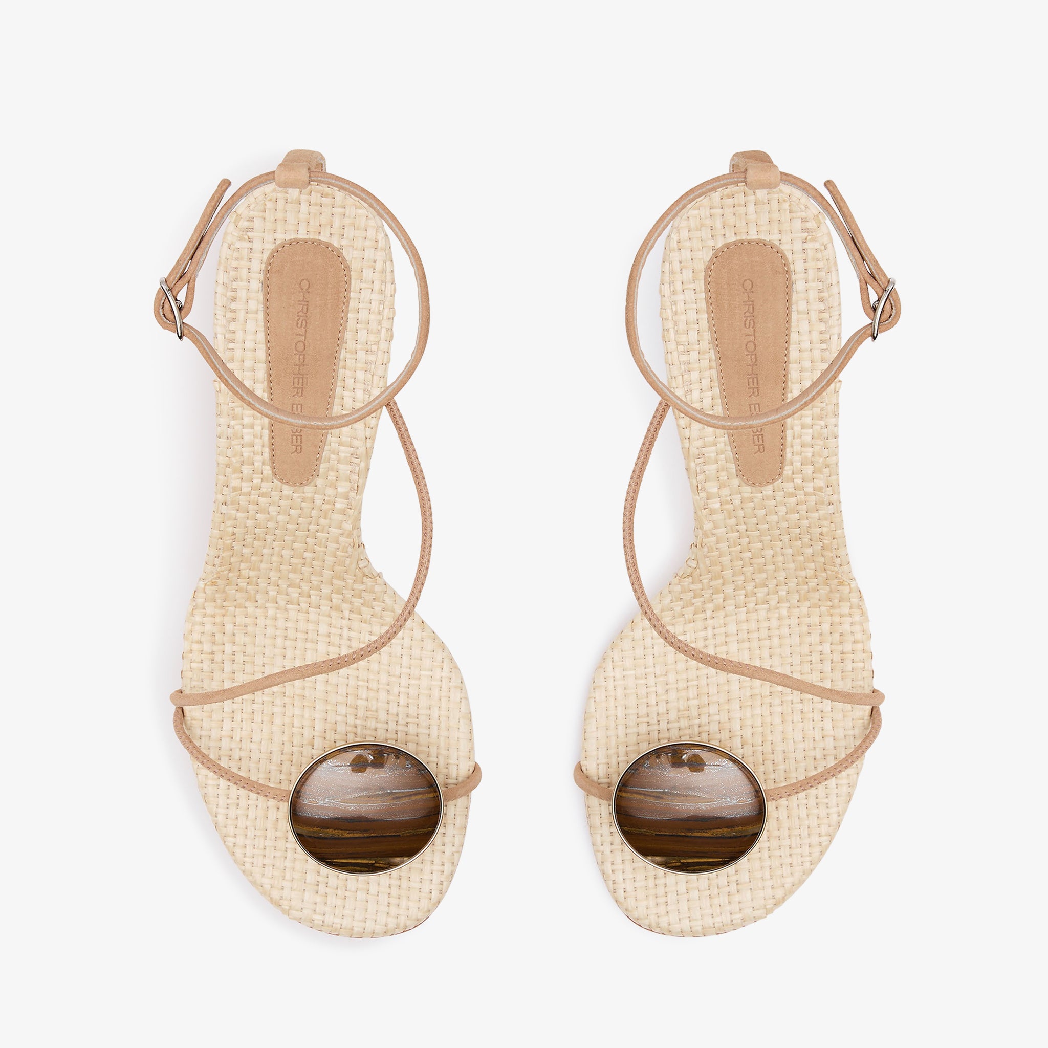 Doma Stoned Raffia Heel