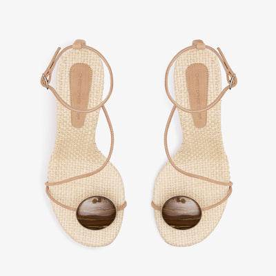 Doma Stoned Raffia Heel