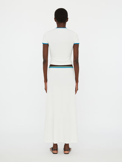 Open Twist Contrast Bind Tee