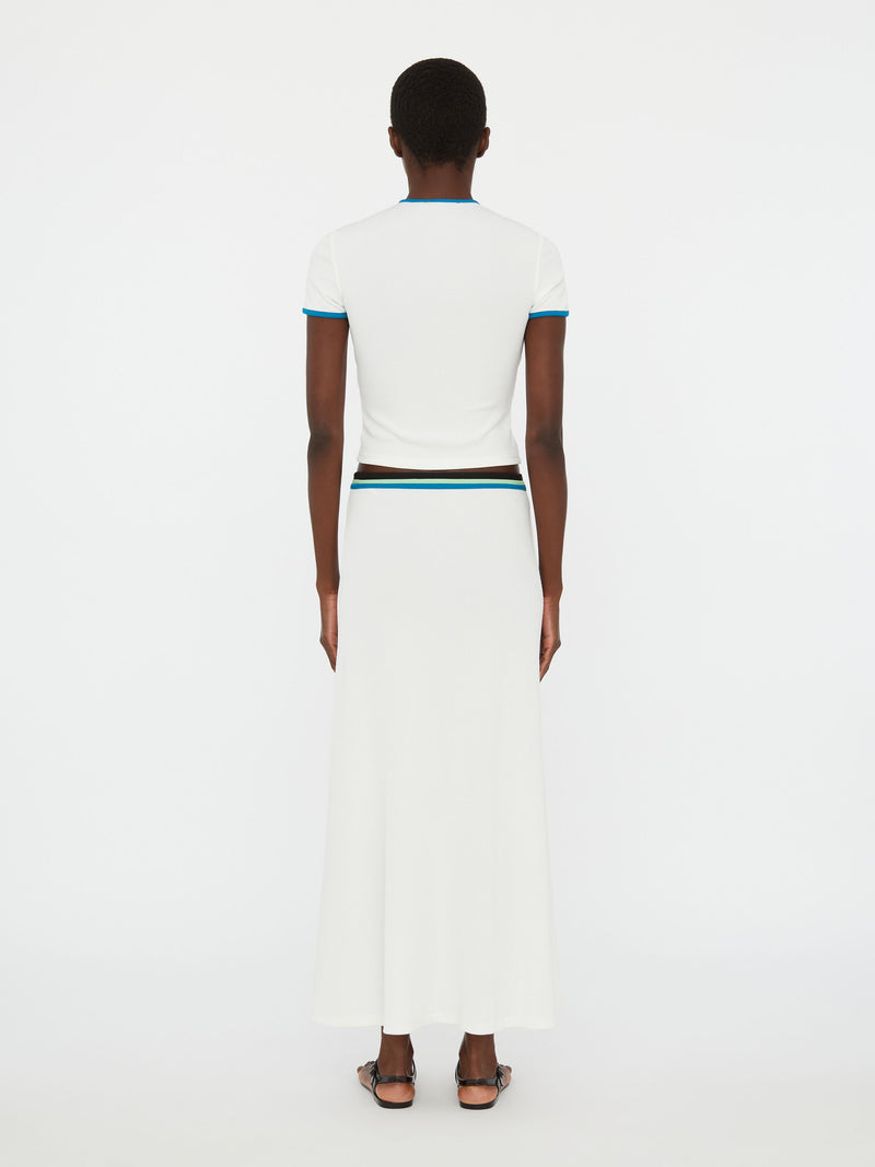 Open Twist Contrast Bind Tee - Image 5