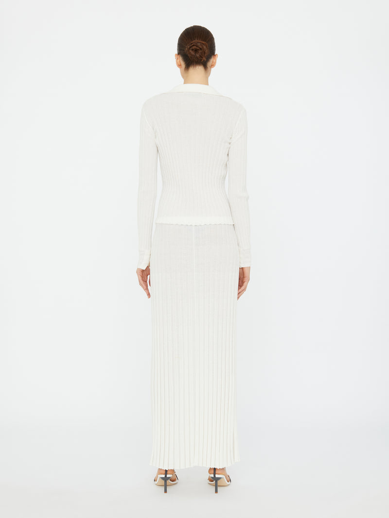 Sundial Shell Ribbed Knit Cardigan - Image 4