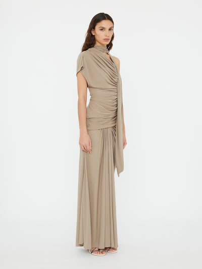 Aiba Draped Jersey Skirt