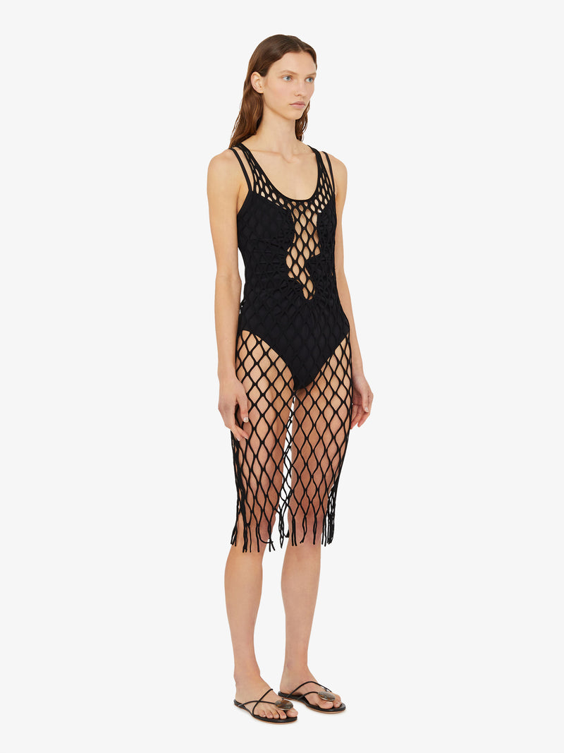 Knitted Mesh Tank Dress - Image 3