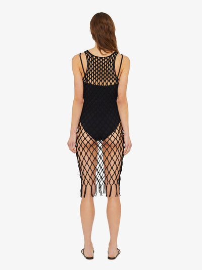 Knitted Mesh Tank Dress