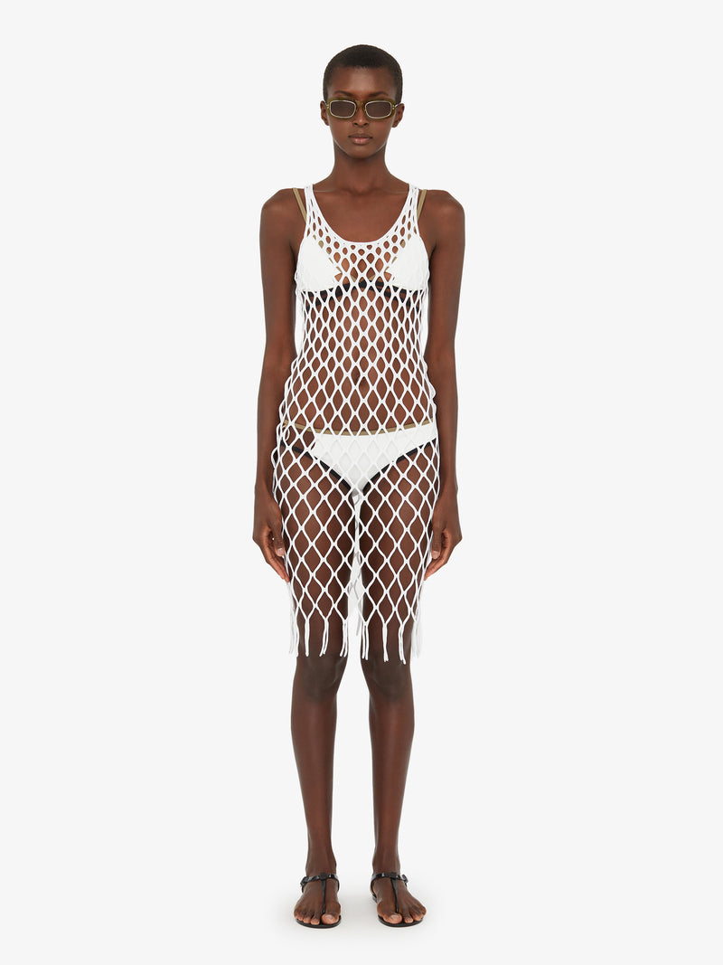 Knitted Mesh Tank Dress - Image 1