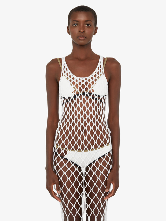 Knitted Mesh Tank Dress