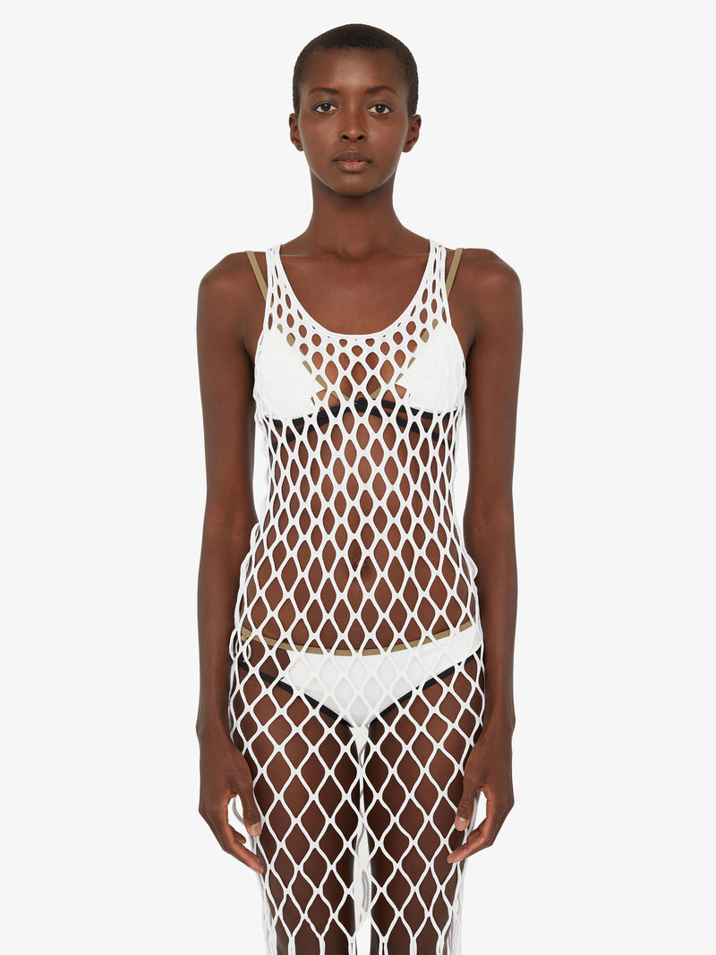 Knitted Mesh Tank Dress - Image 3