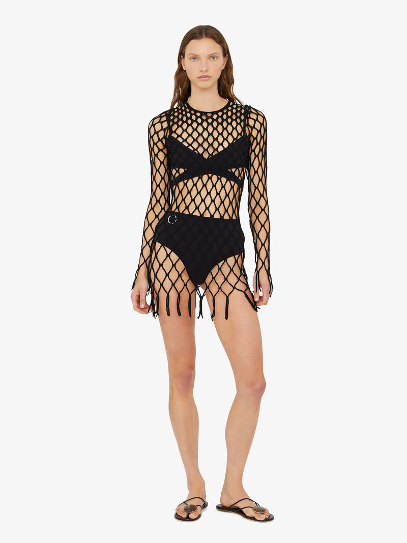 Knitted Mesh Mini Dress - Image 2