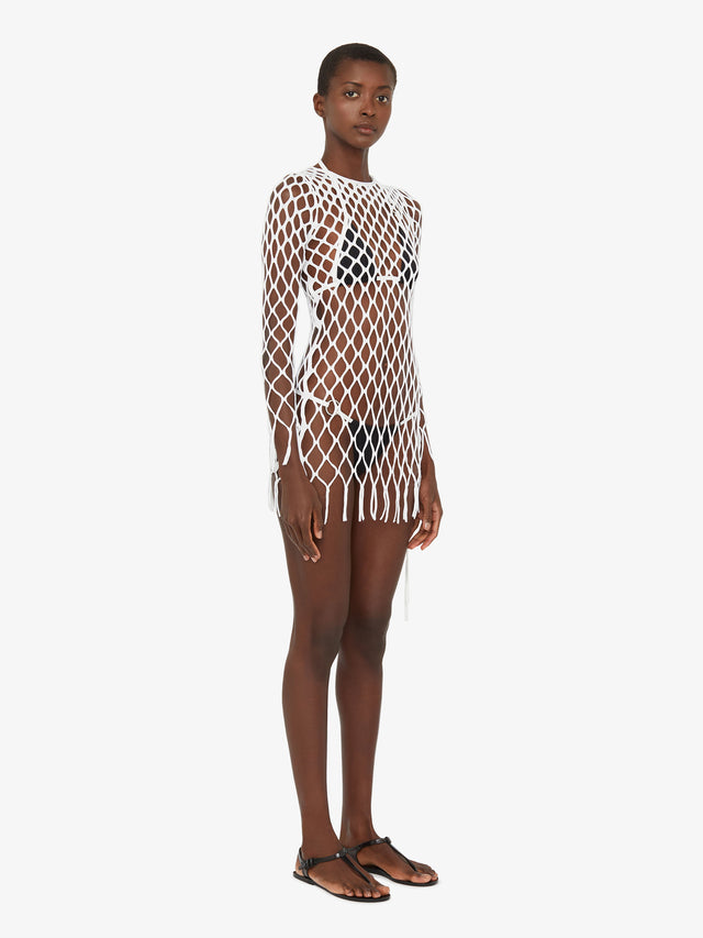 Knitted Mesh Mini Dress