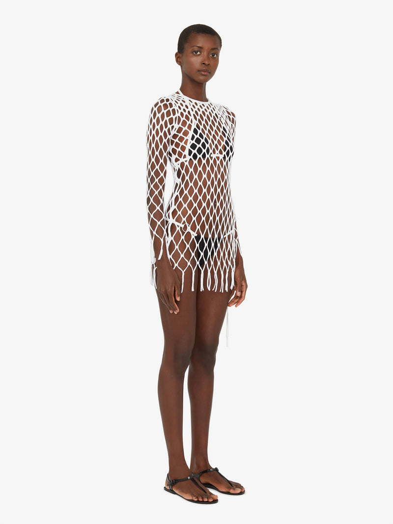 Knitted Mesh Mini Dress - Image 2