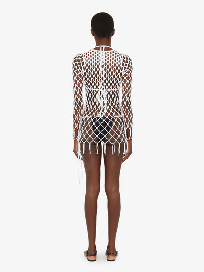Knitted Mesh Mini Dress