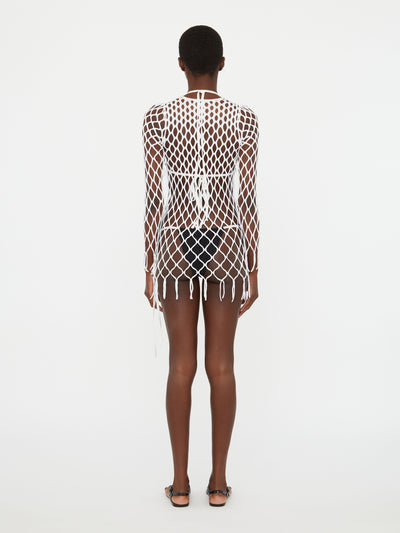 Knitted Mesh Mini Dress