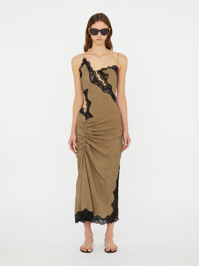 Crimped Lace Cami Dress