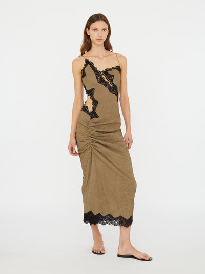 Crimped Lace Cami Dress