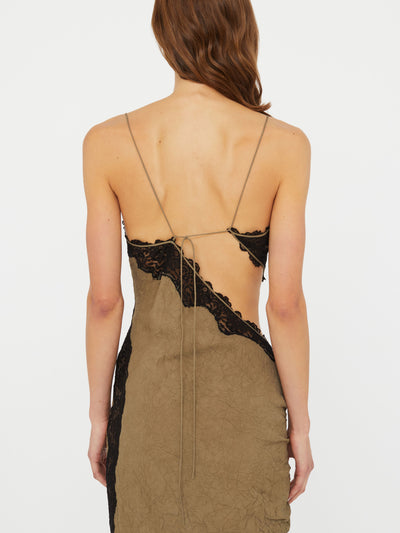 Crimped Lace Cami Dress