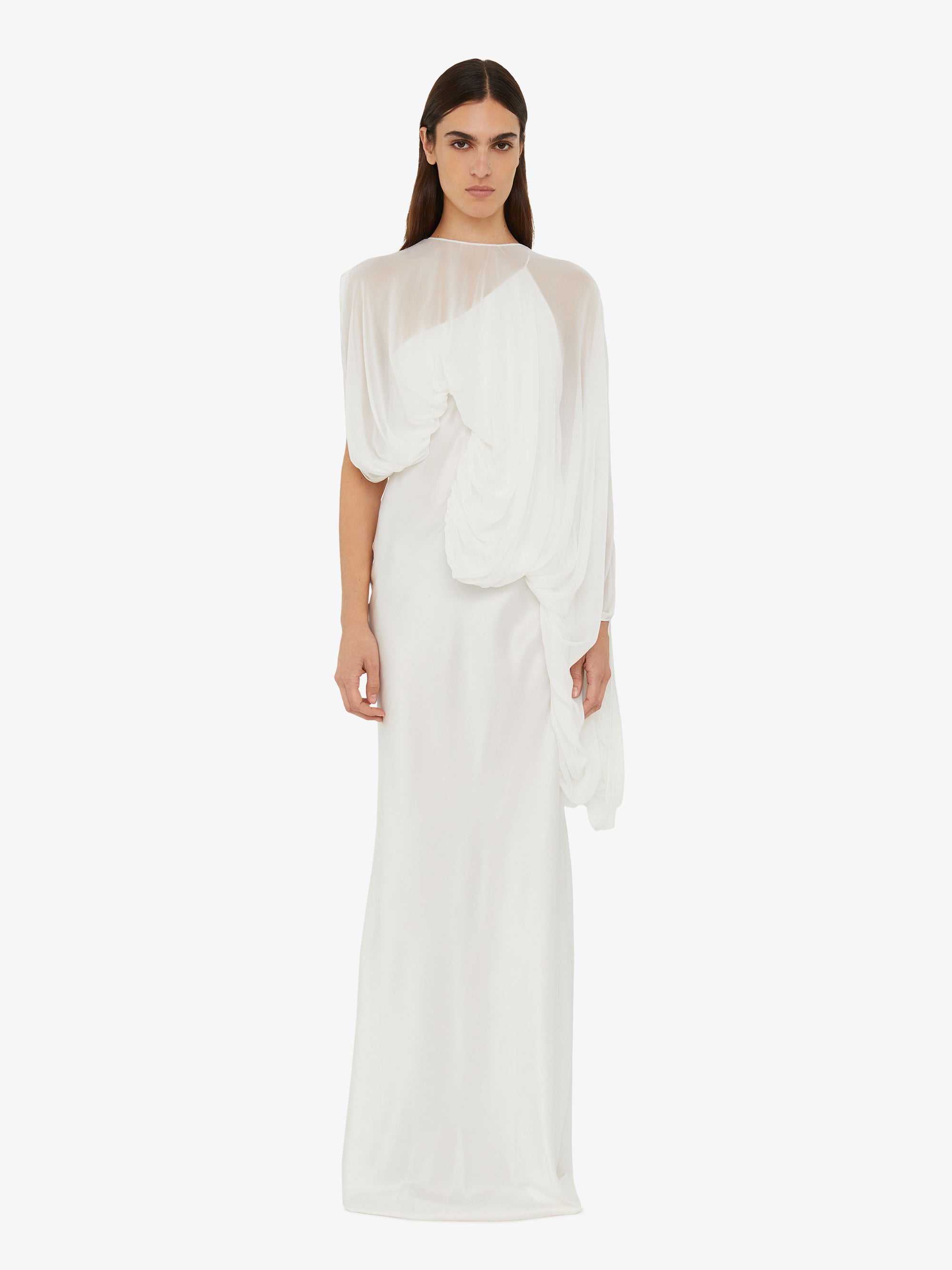 Cumulus Draped Sleeve Dress