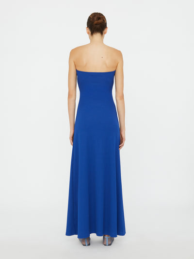 Paisley Ruched Disconnect Strapless Dress