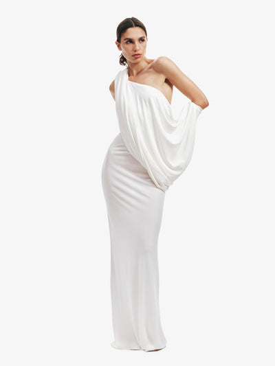 Aiba Draped Jersey Tee Dress