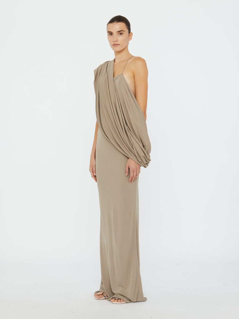 Aiba Draped Jersey Tee Dress