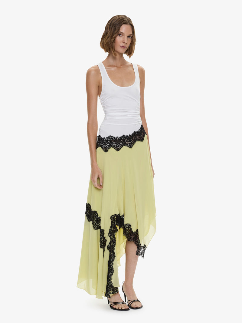 Cutaway Lace Gathered Tank Dress - Image 2