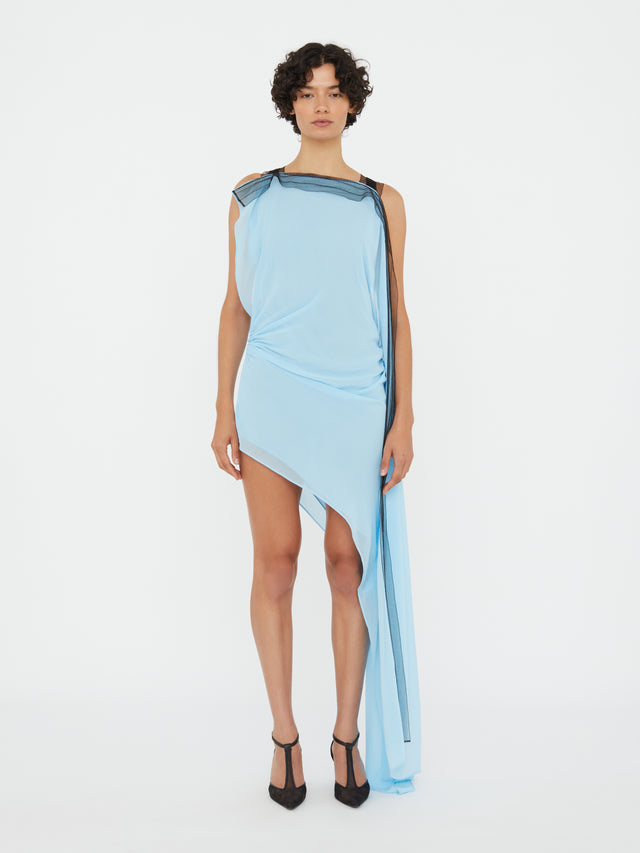 Framed Floating Silk Dress