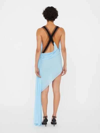 Framed Floating Silk Dress