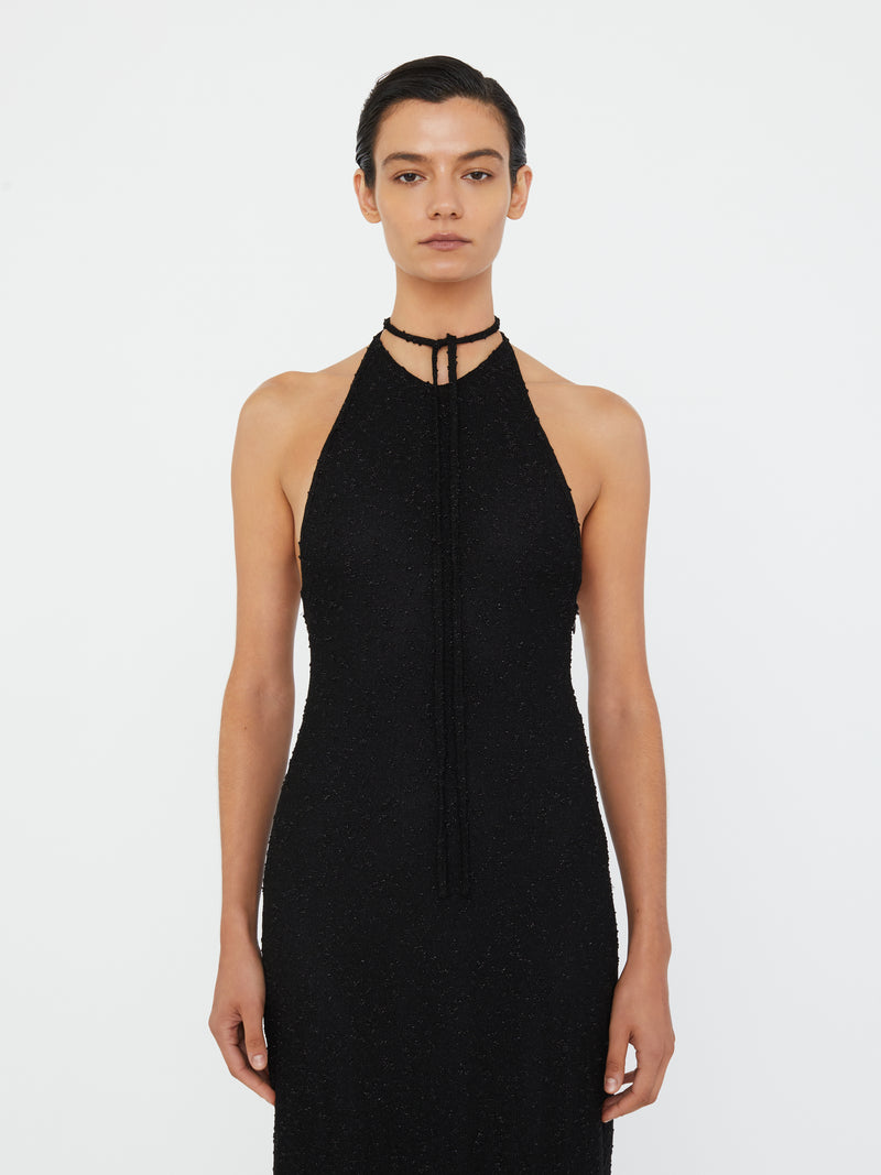 Imber Metallic Halter Dress - Image 3