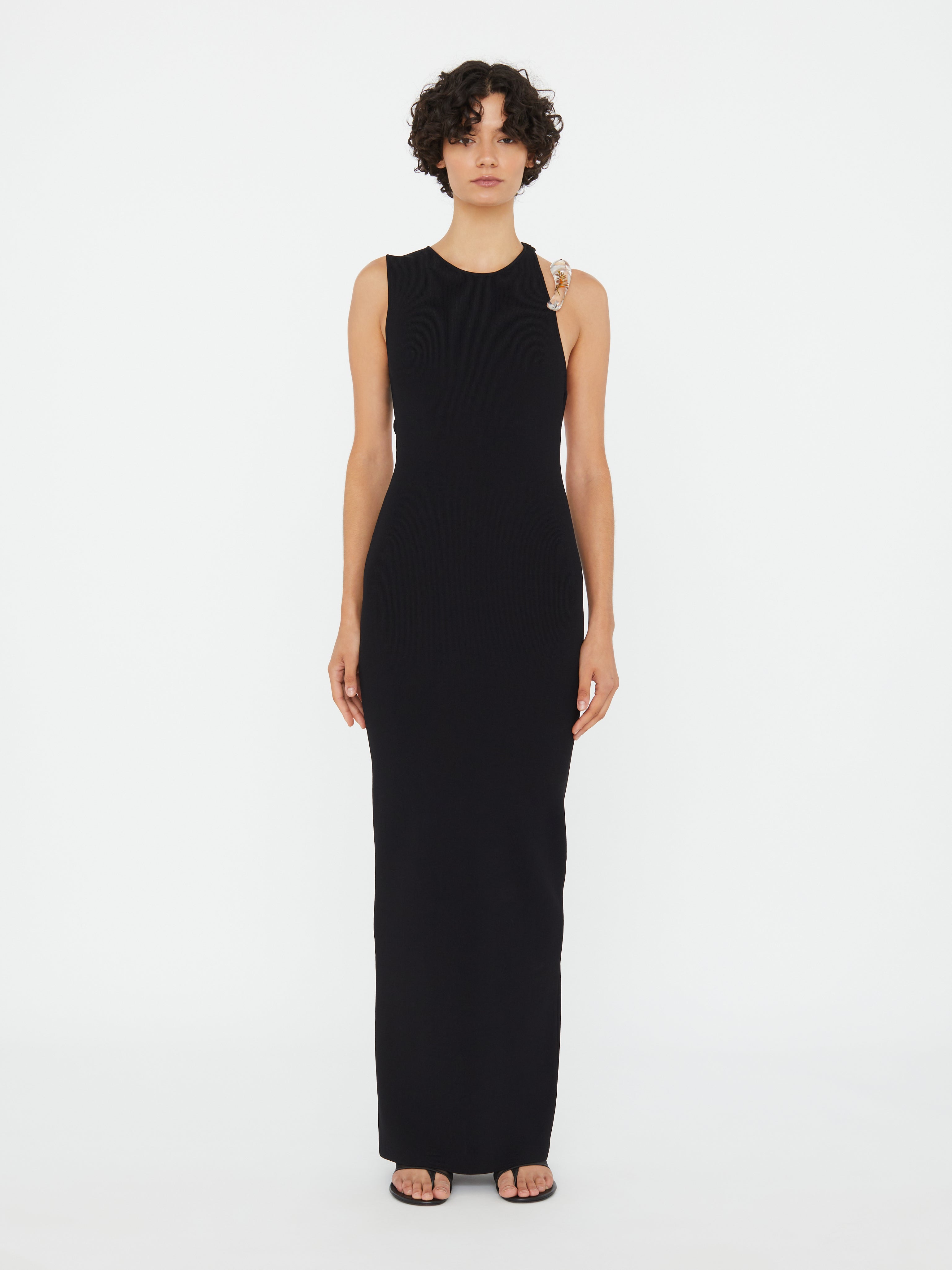 Encased Nature Resin Knit Column Dress