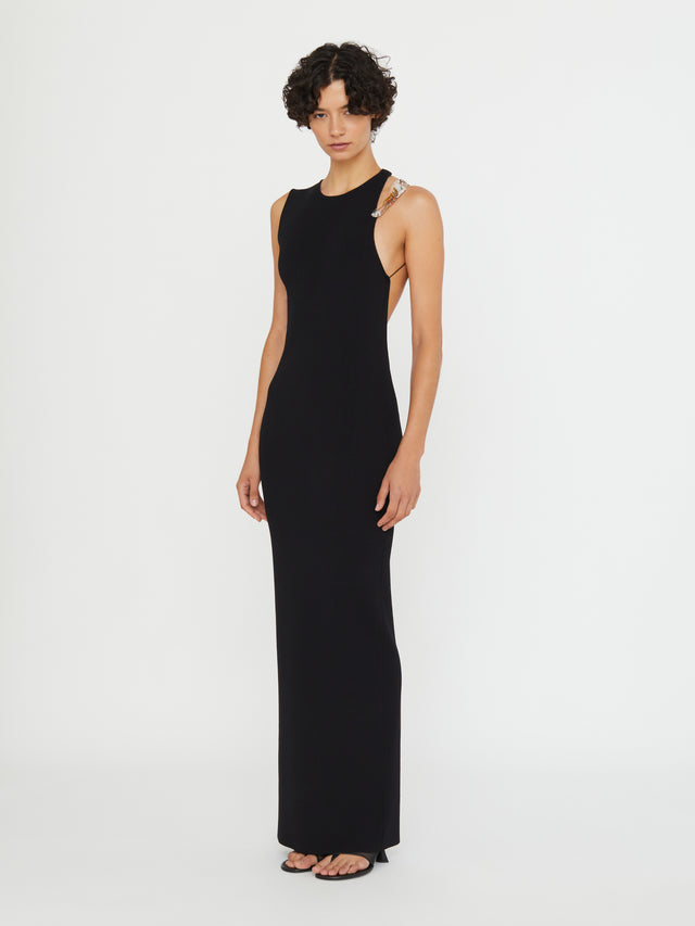 Encased Nature Resin Knit Column Dress