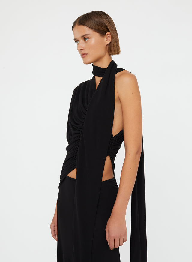 Vienna Jersey Scarf Dress