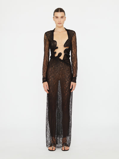 Lace Venus Plunge Shirt Dress