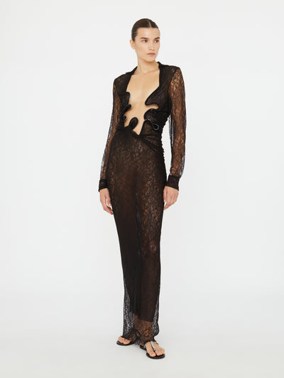 Lace Venus Plunge Shirt Dress