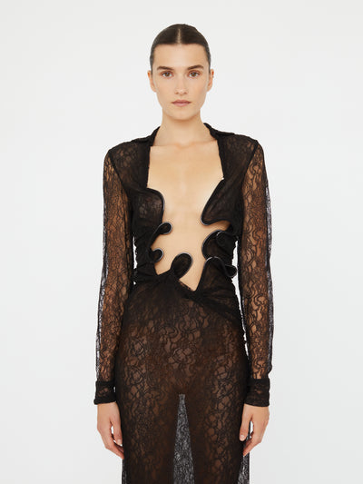 Lace Venus Plunge Shirt Dress