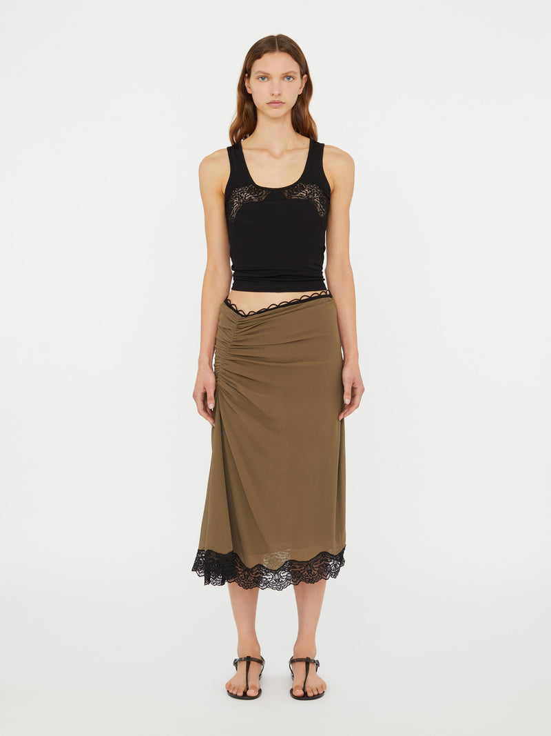 Encased Lace Rib Tank