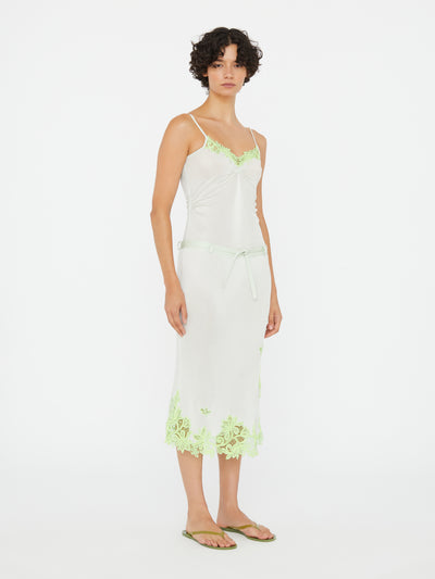Hibiscus Embroidered Rib Bodysuit