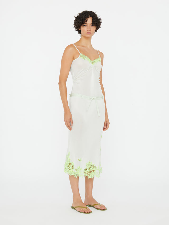 Hibiscus Embroidered Rib Bodysuit