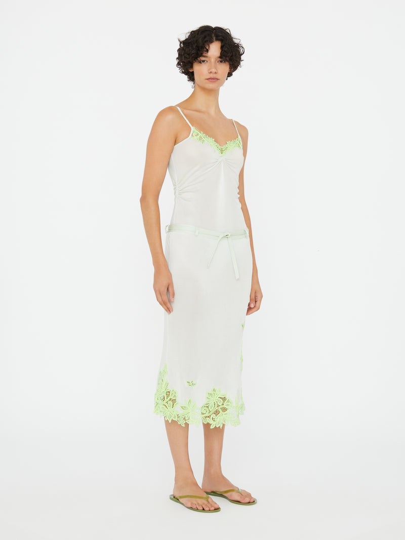 Hibiscus Embroidered Rib Bodysuit - Image 4