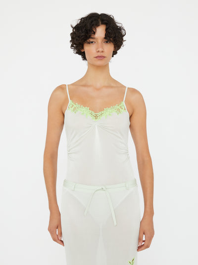 Hibiscus Embroidered Rib Bodysuit