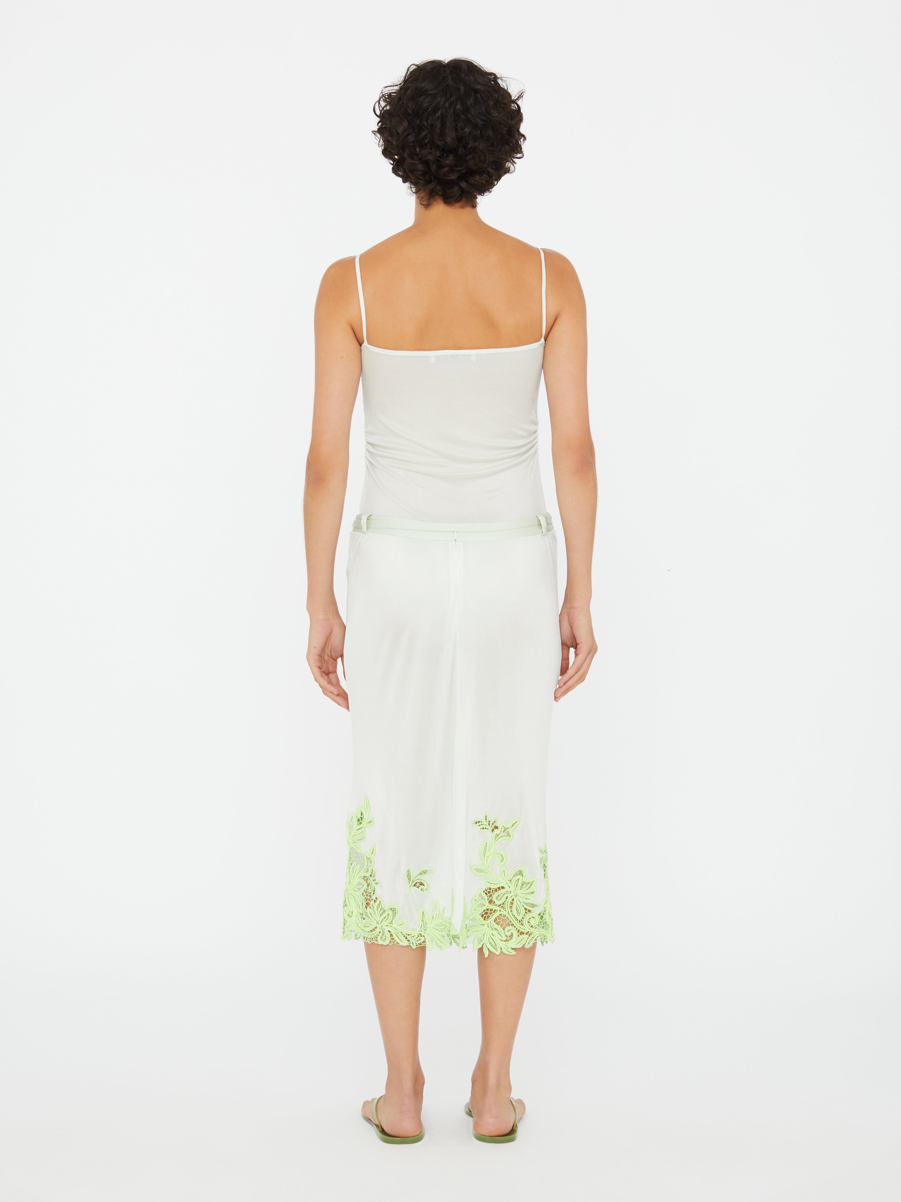Hibiscus Embroidered Rib Bodysuit