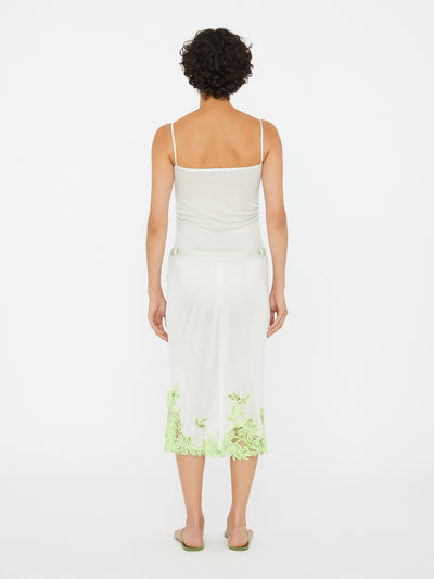 Hibiscus Embroidered Rib Bodysuit