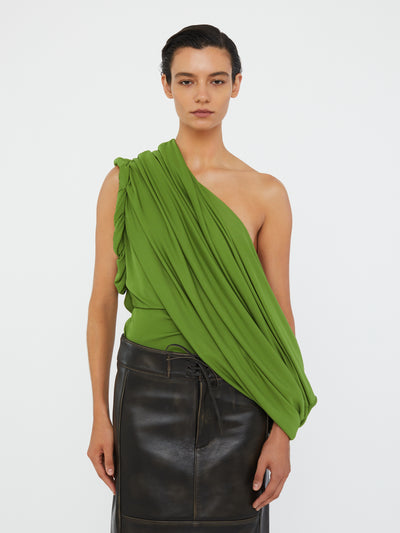 Burnished Eddie Leather Skirt