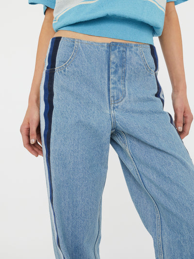 Streaked Denim Jean