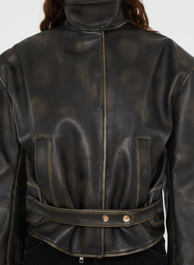 Burnished Eddie Leather Jacket