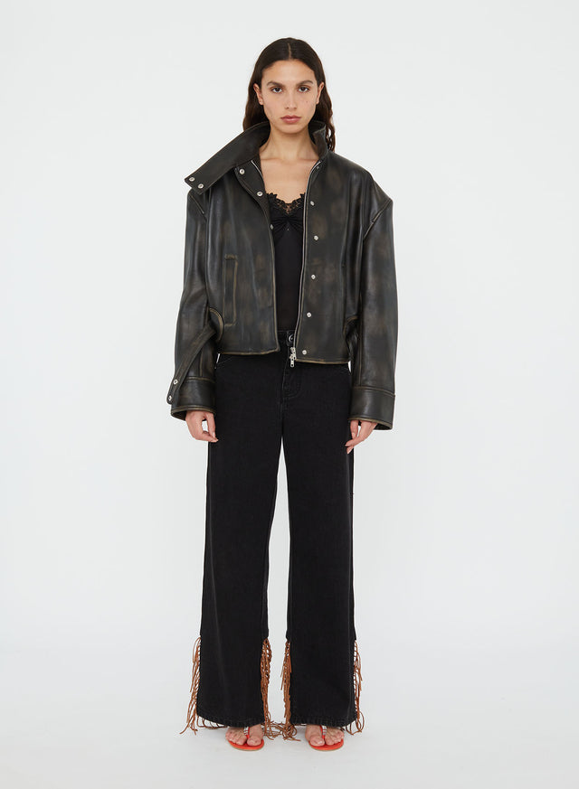 Burnished Eddie Leather Jacket
