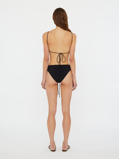 Ruched Orbit Triangle Bikini Top