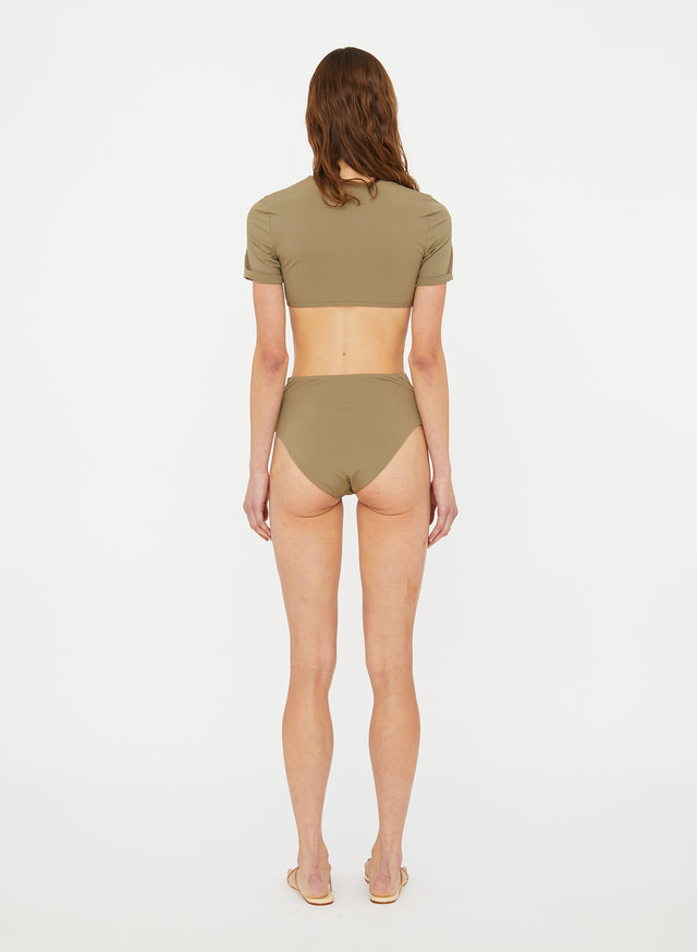 Ruched Crescent High Brief
