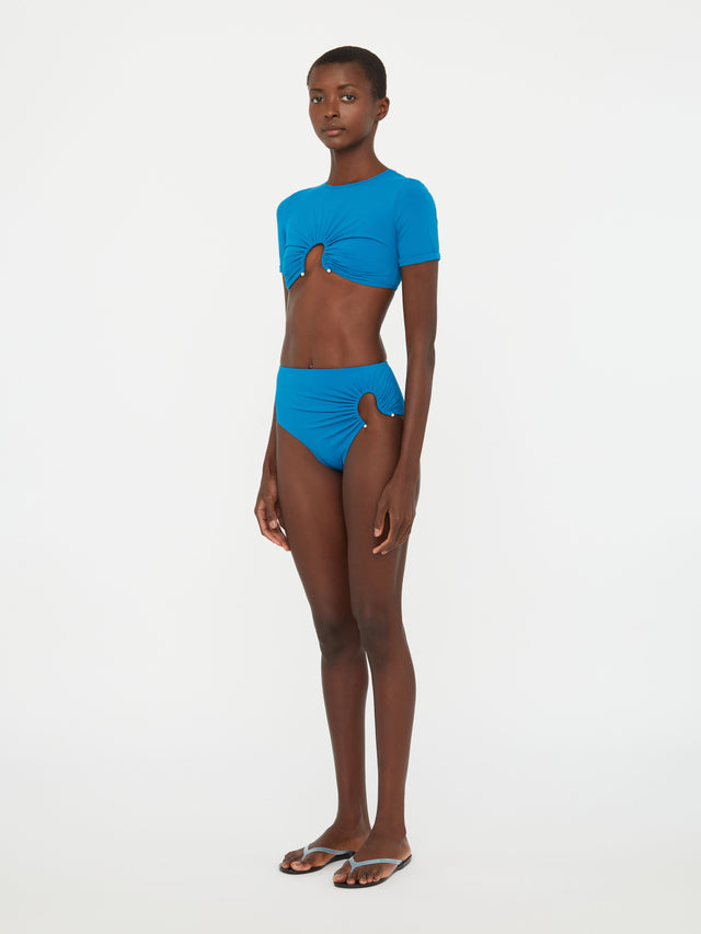 Ruched Crescent High Brief