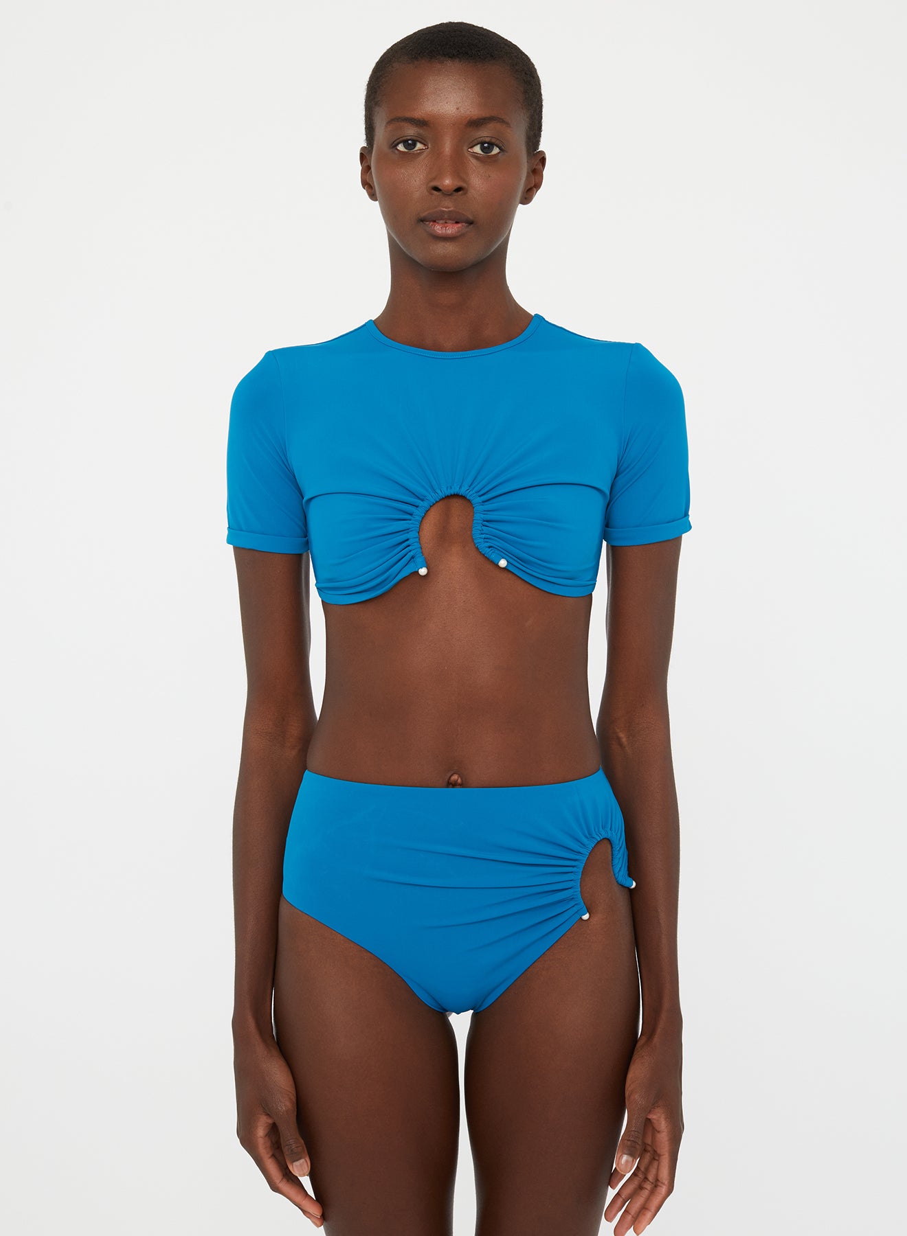 Ruched Crescent High Brief