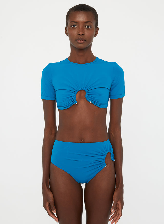 Ruched Crescent High Brief